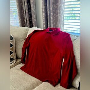 Men’s maroon polo shirt